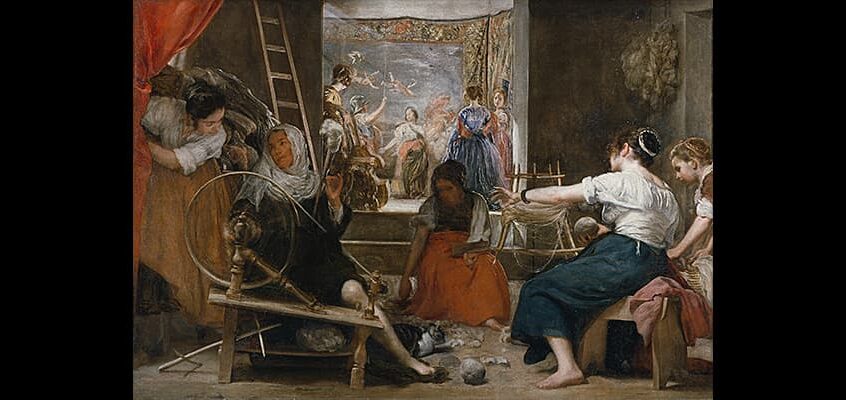 Obra 75. Las Hilanderas o Fábula de Aracne; obra de Velázquez.