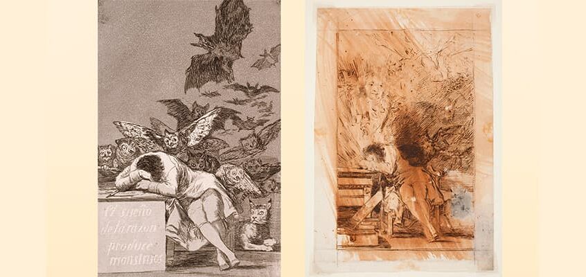 Obra 78. El sueño de la razón produce monstruos, interesante obra de Francisco de Goya.